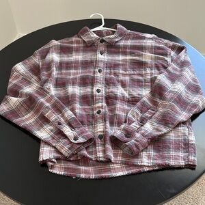 Abercrombie cropped flannel